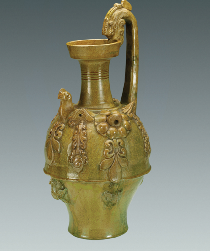 北齐· 青釉龙柄鸡首壶（山西博物院） - 考古网