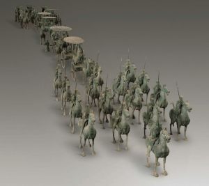 汉代 · 铜车马仪仗俑队（甘肃博物馆）